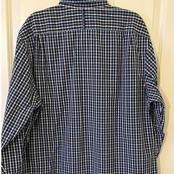 Banana Republic Men's button up Shirt, Long Sleeve. Navy & sky blue checks. XL - Picture 5 of 6